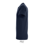 T-shirt unisexe en coton semi-peigné col rond 150 g/m2 couleur bleu ultramarine vue latérale