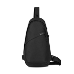 Sac bandoulière durable en rPET recyclé avec bretelles ajustables couleur noir deuxième vue