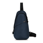 Sac bandoulière durable en rPET recyclé avec bretelles ajustables couleur bleu marine deuxième vue