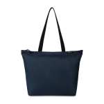Tote bag en RPET avec poche intérieure pour bouteille d’eau couleur bleu marine