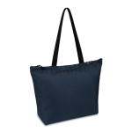 Tote bag en RPET avec poche intérieure pour bouteille d’eau couleur bleu marine deuxième vue