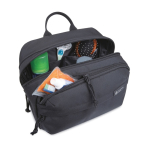 Trousse de toilette de voyage en RPET avec anse supérieure couleur noir deuxième vue