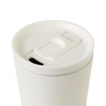 Gobelet thermos en acier recyclé avec isolation sous vide 500 ml couleur blanc deuxième vue