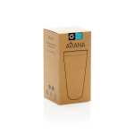 Gobelet thermos en acier recyclé avec isolation sous vide 500 ml couleur blanc deuxième vue avec boîte