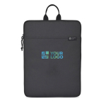 Housse d’ordinateur RPET avec compartiment matelassé zippé 16” couleur noir avec zone d'impression