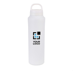 Bouteille thermos en inox recyclé anti‑transpiration 740 ml couleur blanc avec zone d'impression
