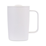 Tasse thermos pour café ou thé en acier inoxydable recyclé 450 ml couleur blanc
