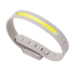 Lumière LED de visibilité rechargeable en plastique recyclé 400 mAh couleur gris troisième vue