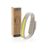 Lumière LED de visibilité rechargeable en plastique recyclé 400 mAh couleur gris vue avec boîte