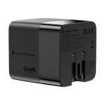 Chargeur rapide GaN écologique avec câble rétractable de 80 cm 65W couleur noir septième vue
