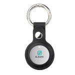 Porte‑clé localisateur écologique avec alarme pour Apple et Android couleur blanc vue avec logo