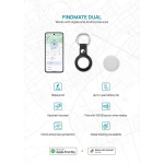 Porte‑clé localisateur écologique avec alarme pour Apple et Android couleur blanc vue d'ambiance 2