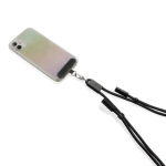 Tour de cou pour téléphone en RPET avec USB‑C et charge 60W couleur noir sixième vue