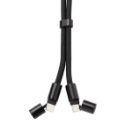 Tour de cou pour téléphone en RPET avec USB‑C et charge 60W couleur noir neuvième vue