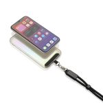 Dragonne pour téléphone en RPET avec câble USB‑C et charge rapide 60W couleur noir quatrième vue