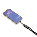 Dragonne pour téléphone en RPET avec câble USB‑C et charge rapide 60W couleur noir cinquième vue