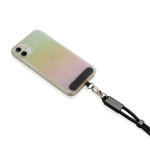 Dragonne pour téléphone en RPET avec câble USB‑C et charge rapide 60W couleur noir sixième vue