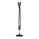 Dragonne pour téléphone en RPET avec câble USB‑C et charge rapide 60W couleur noir huitième vue