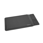 Housse pour ordinateur écologique à charge magnétique 15,6” Swiss Peak couleur noir vue avec logo
