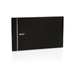 Housse pour ordinateur écologique à charge magnétique 15,6” Swiss Peak couleur noir vue avec boîte