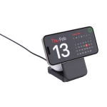 Chargeur magnétique sans fil 3‑en‑1 en plastique recyclé 15W couleur noir quatrième vue