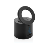 Enceinte sans fil en ABS recyclé avec support téléphone 3W couleur noir vue avec logo
