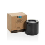 Enceinte sans fil en ABS recyclé avec support téléphone 3W couleur noir vue avec boîte