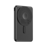 Powerbank 5‑en‑1 écologique avec câbles de charge et support 5 000 mAh couleur noir