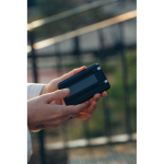 Powerbank 5‑en‑1 écologique avec câbles de charge et support 5 000 mAh couleur noir