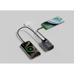 Powerbank en aluminium avec charge rapide et écran HQ 10 000 mAh couleur gris vue d'ambiance