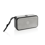 Enceinte BT 5.3 en aluminium recyclé 10W Swiss Peak couleur gris vue avec logo