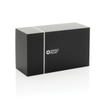 Enceinte BT 5.3 en aluminium recyclé 10W Swiss Peak couleur gris vue avec boîte