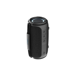 Haut‑parleur BT 5.3 en plastique recyclé résistant IPX4 16W couleur noir vue avec logo