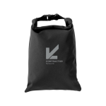 Lunch box pliable en RPET de taille ajustable et facile à nettoyer 4L couleur noir vue avec logo