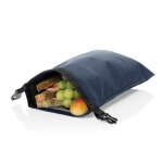 Lunch box pliable en RPET de taille ajustable et facile à nettoyer 4L couleur bleu marine deuxième vue