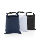 Lunch box pliable en RPET de taille ajustable et facile à nettoyer 4L couleur bleu marine vue générale
