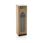 Gourde légère en RPET avec bouchon antifuite double 800 ml couleur bleu deuxième vue avec boîte