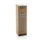 Gourde légère en RPET avec bouchon antifuite double 800 ml couleur blanc deuxième vue avec boîte