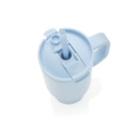 Gobelet isotherme en inox recyclé avec paille et anse 480 ml couleur bleu sixième vue