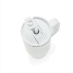 Gobelet isotherme en inox recyclé avec paille et anse 480 ml couleur blanc sixième vue