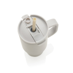Gobelet isotherme en inox recyclé avec paille et anse 480 ml couleur gris sixième vue