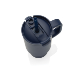 Gobelet isotherme en inox recyclé avec paille et anse 480 ml couleur bleu marine sixième vue