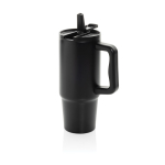 Gobelet en acier recyclé avec bec rabattable et bouchon à vis 900 ml couleur noir