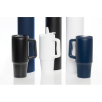 Gobelet en acier recyclé avec bec rabattable et bouchon à vis 900 ml couleur noir