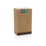 Gobelet en acier recyclé avec bec rabattable et bouchon à vis 900 ml couleur noir deuxième vue avec boîte