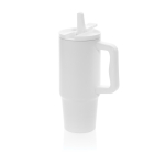 Gobelet en acier recyclé avec bec rabattable et bouchon à vis 900 ml couleur blanc