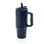 Gobelet en acier recyclé avec bec rabattable et bouchon à vis 900 ml couleur bleu marine