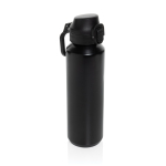 Gourde de sport en acier recyclé avec bouchon antifuite 600 ml couleur noir