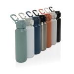 Gourde de sport en acier recyclé avec bouchon antifuite 600 ml couleur noir vue générale