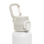 Gourde de sport en acier recyclé avec bouchon antifuite 600 ml couleur blanc sixième vue